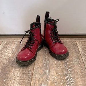 Toddler girls size 10 red glitter Dr. Marten’s boots